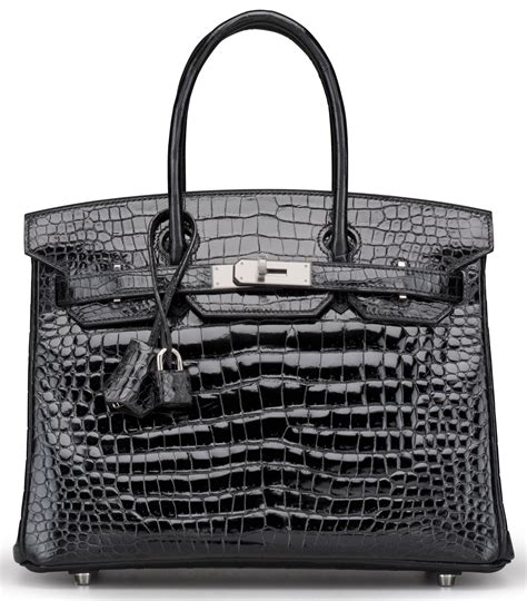 black hermes bag crocodile|hermes birkin 30.